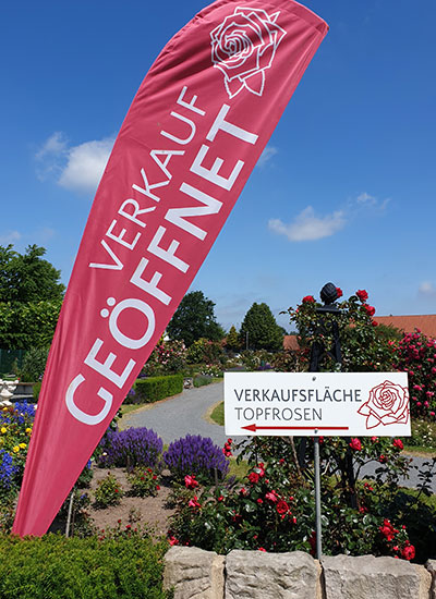 Verkaufsfläche am Rosengarten