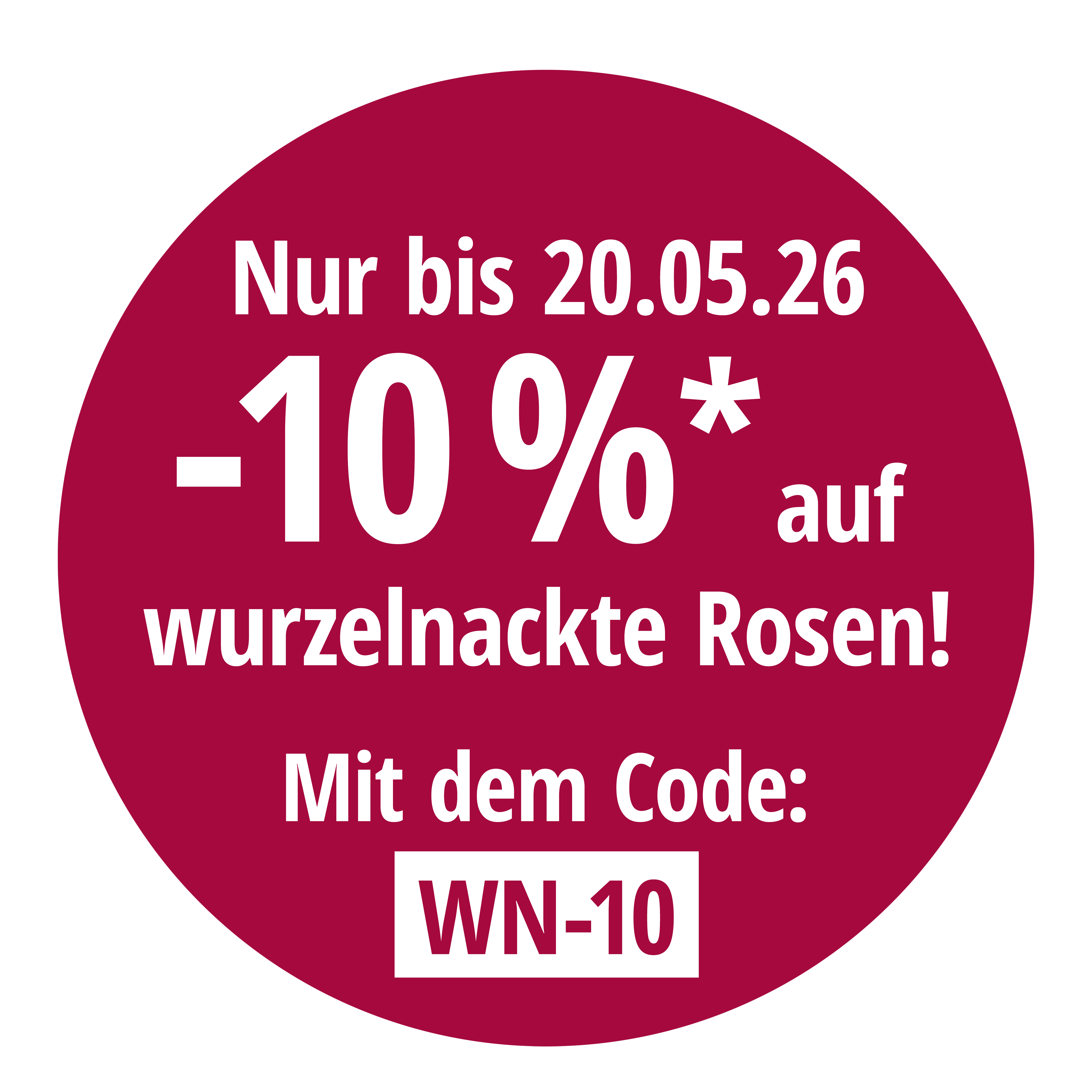 -10 % auf wurzelnackte Gartenrosen